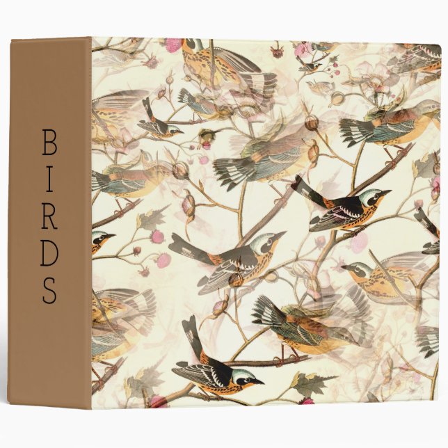 PERCHED BIRDS ALBUM/BINDER 3 RING BINDER (Front/Spine)
