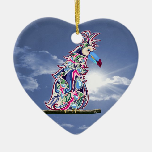 Perched Ceramic Ornament (Front)