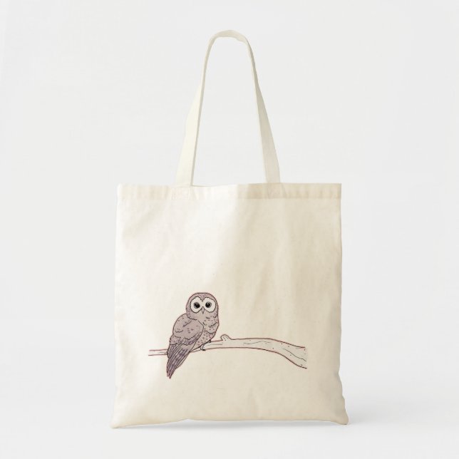 Perched Owl tote bag (Front)
