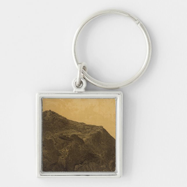 Perched rock, Rocker Creek, Arizona Keychain (Front)