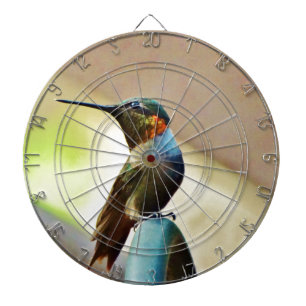 Perched Ruby and Green little Hummingbird Dartboard