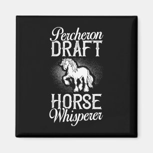 Percheron Draft Horse Horseback Riding Saddle Magnet