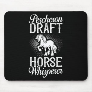 Percheron Draft Horse Horseback Riding Saddle Mouse Pad