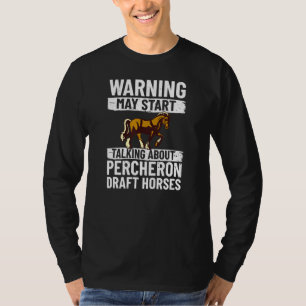 Percheron Draft Horse Horseback Riding Saddle T-Shirt