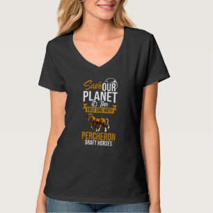 Percheron Draft Horse Horseback Riding Saddle T-Shirt
