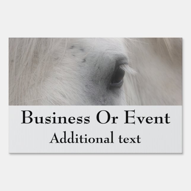 Percheron Horse Eye Equine Business Or Event  Sign (Front)