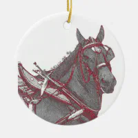 Percheron horse ornament