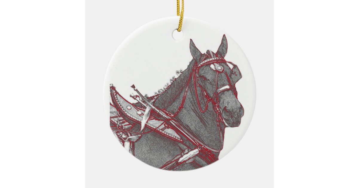 Percheron horse ornament