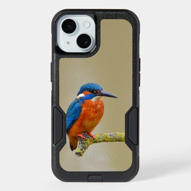 Perching Kingfisher iPhone 15 Case (Back)