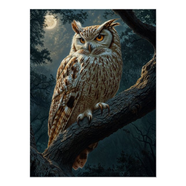 Perching Owl Poster (Front)