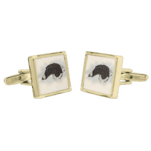 Perchino Borzoi Portrait Cufflinks