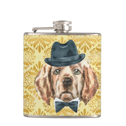 Percival the Lab Vinyl Wrapped Flask