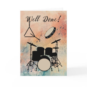 Percussion Drums Music Performance Congratulate Card