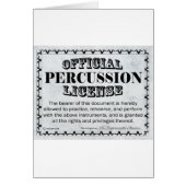 Percussion License (Front)