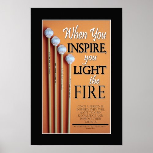 Percussion Music Quotes Inspirational Poster