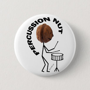 Percussion Nut Pinback Button