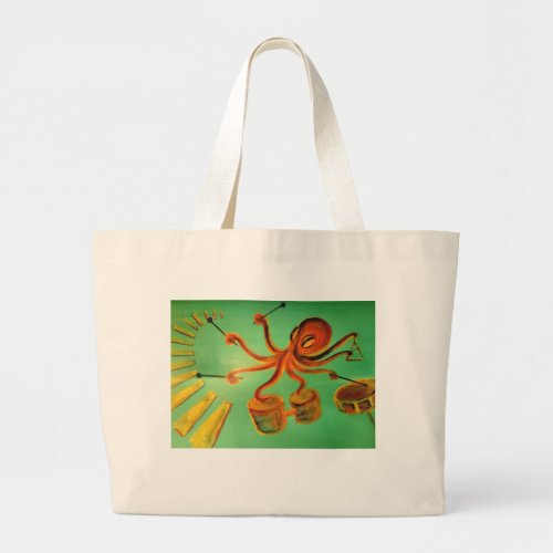 Percussion Octopus Large Tote Bag