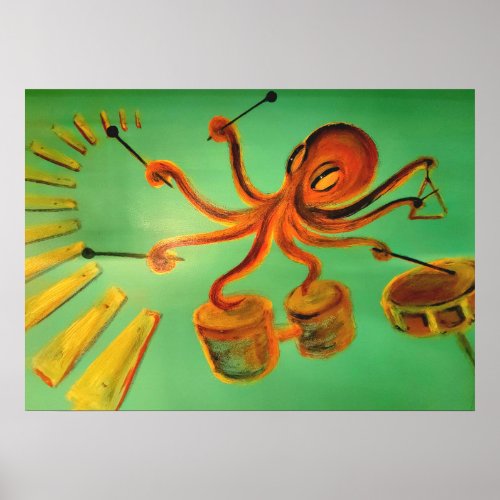 Percussion Octopus Poster