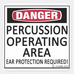 Percussion Operating Area Square Sticker