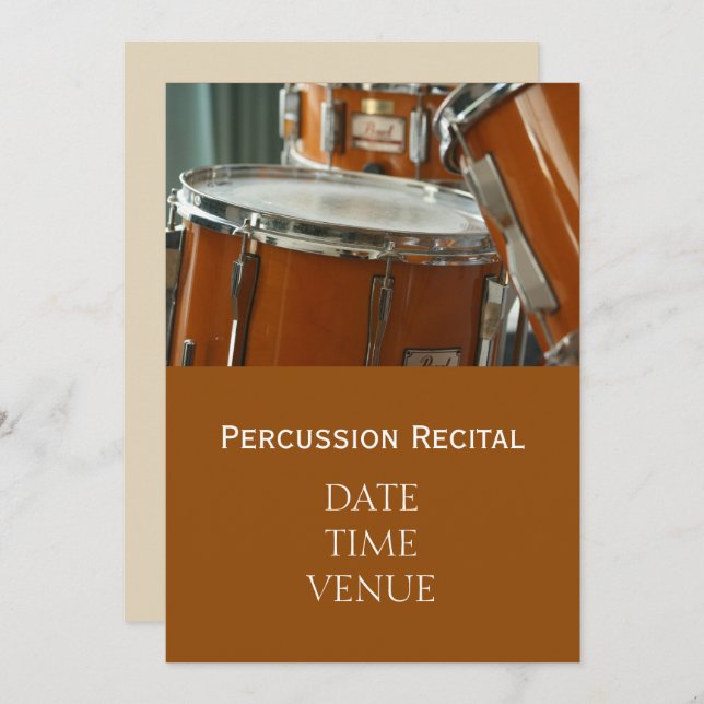 Percussion Recital Invitation (Front/Back)