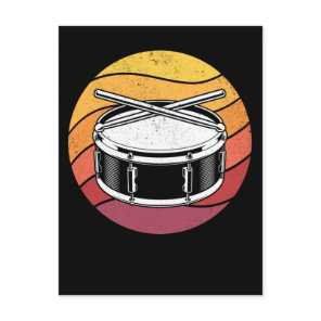 Percussion Retro Drums Lover Drummer Postcard