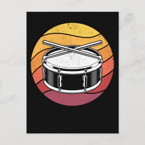 Percussion Retro Drums Lover Drummer Postcard