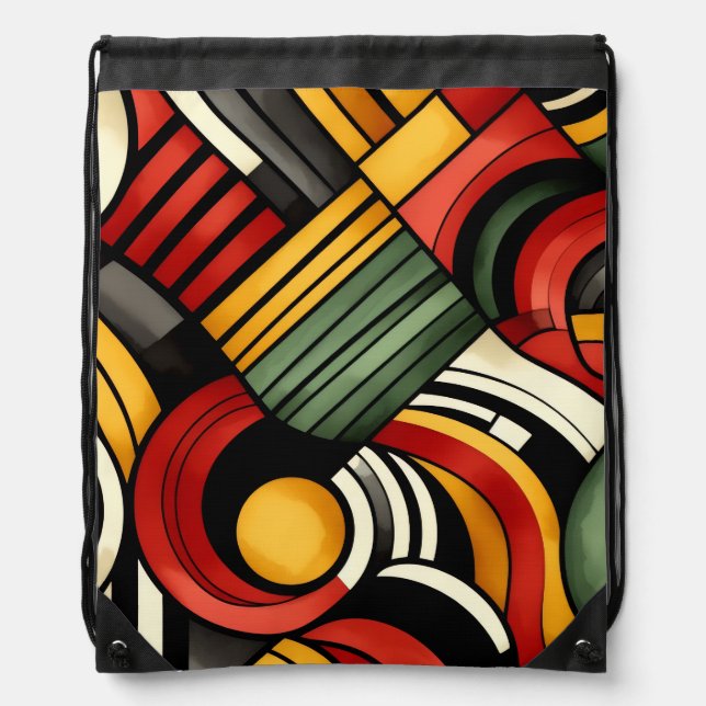 Percussion Rhythms Drawstring Bag (Front)