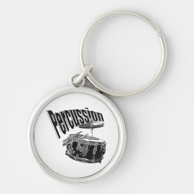 Percussion/ Silver Keychain (Front)