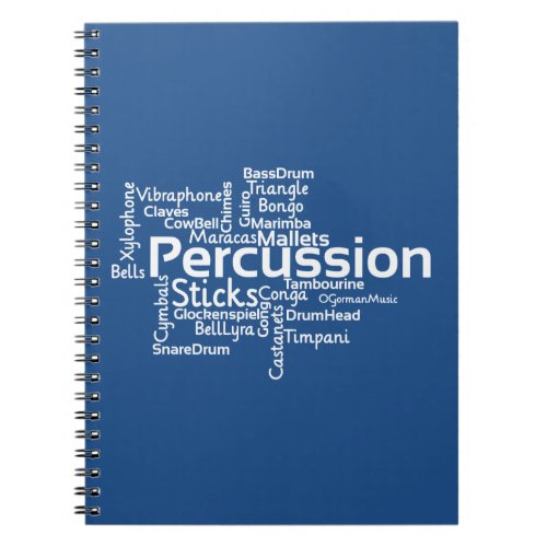 Percussion Word Cloud Notebook