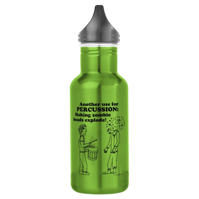 Percussion Zombie Explode Stainless Steel Water Bottle (Left)