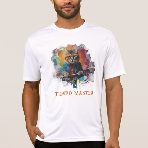  Percussionist Cool Cat DRUMMER TERRA AP91 T_Shirt