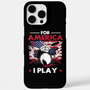 Percussionist Drum Drummer American Flag Patriotic iPhone 16 Pro Max Case