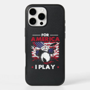 Percussionist Drum Drummer American Flag Patriotic iPhone 16 Pro Max Case