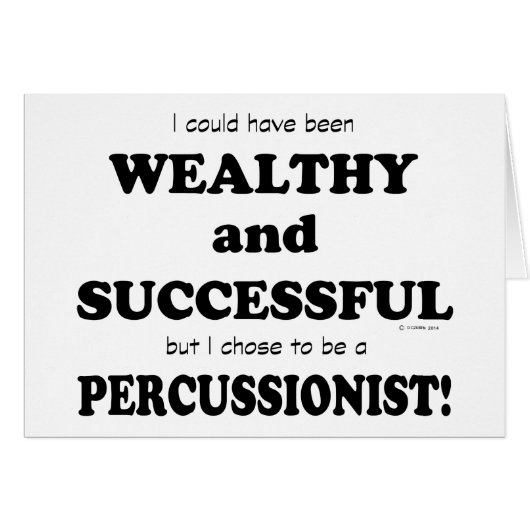 Percussionist Wealthy & Successful Cards (Front Horizontal)