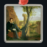 Percy Bysshe Shelley  1845 Metal Ornament<br><div class="desc">Percy Bysshe Shelley | by Joseph Severn | Art Location: Keats-Shelley Memorial House,  Rome,  Italy | English Artist | Image Collection Number: XZL147691</div>