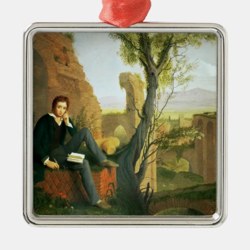 Percy Bysshe Shelley  1845 Metal Ornament