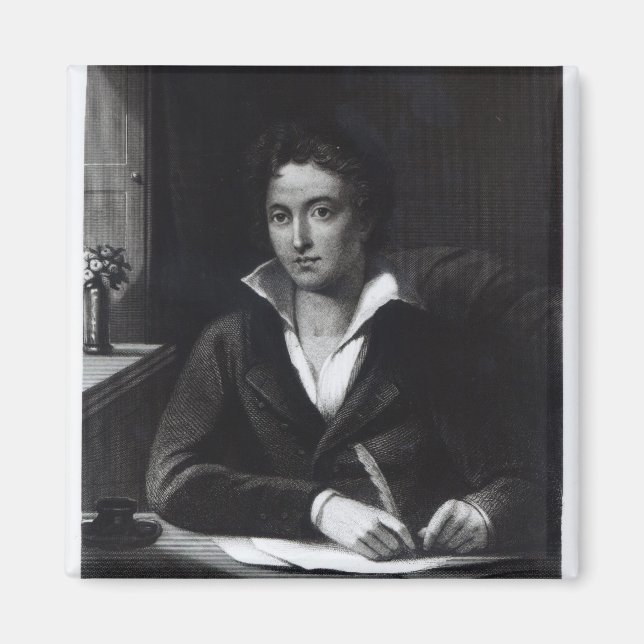 Percy Bysshe Shelley, engraved by William Holl Magnet (Front)