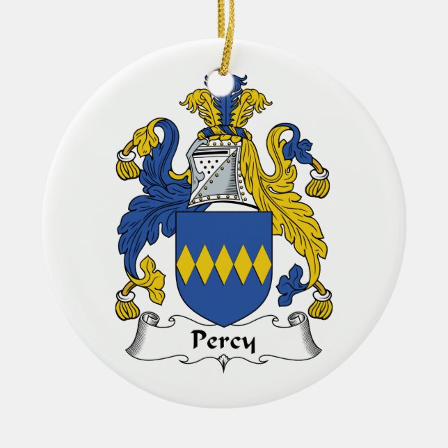 Percy Family Crest Ceramic Ornament (Front)