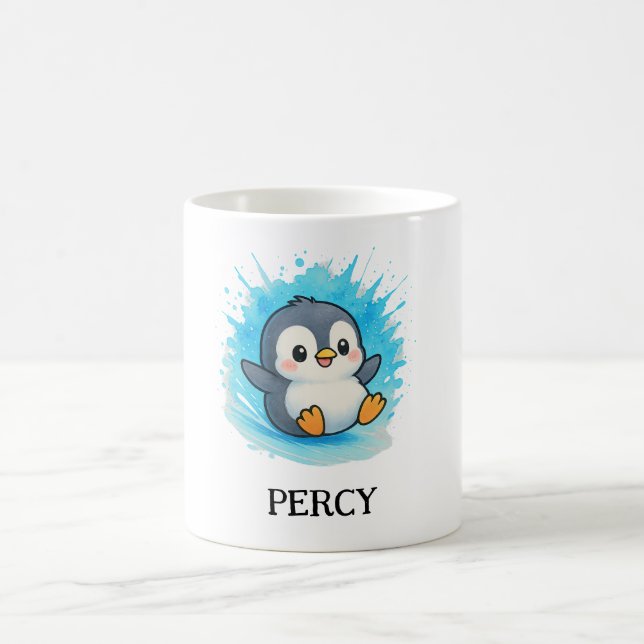 Percy Penguin Mug – Custom Cute Animal Name Gift (Center)