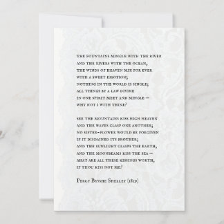 Percy - Romantic Poem Wedding Invitation