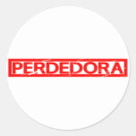 Perdedora Stamp Classic Round Sticker