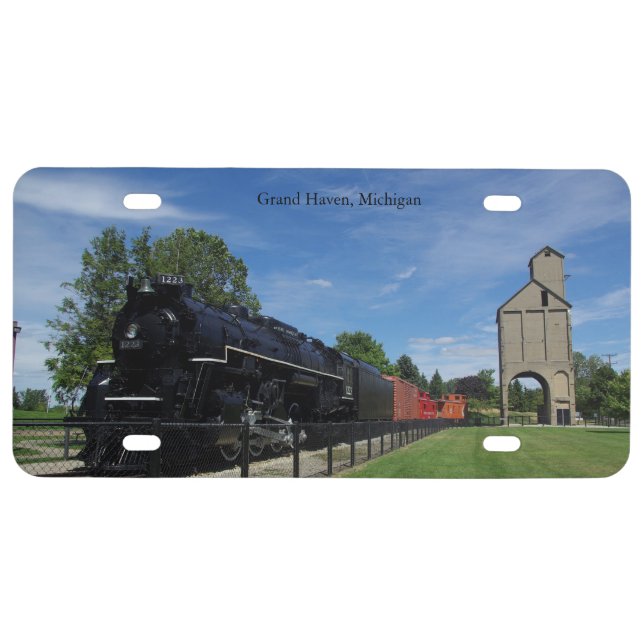 Pere Marquette 1223 train license plate (Front)
