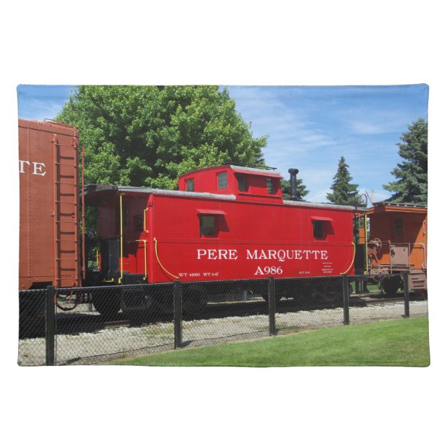 Pere Marquette Caboose A986 cloth placemat (Front)
