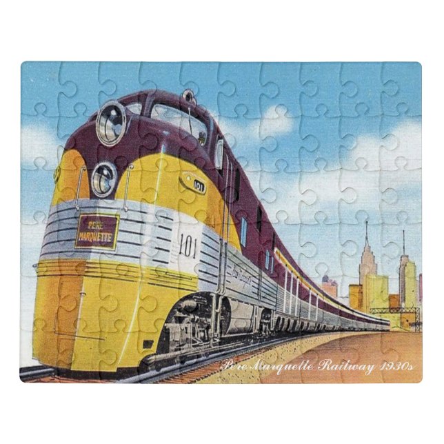 Pere Marquette Railway streamliner 1930s Jigsaw Puzzle (Puzzle Horizontal)