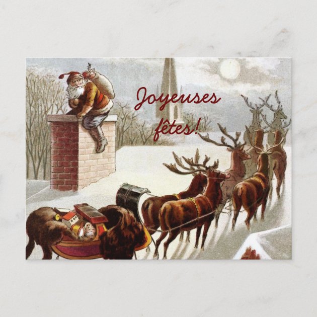 Le Père Noël Sur Le Traîneau Complètement Des Cadeaux Et Des Rennes