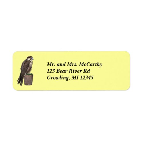 Peregrine Falcon Address Label