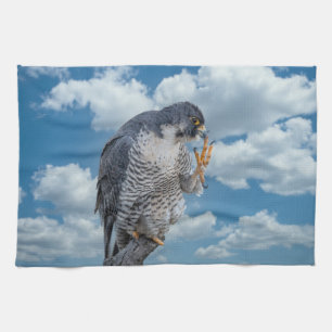 Peregrine Falcon along the Hudson River Kitchen Towel