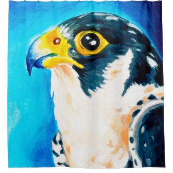 Peregrine Falcon Art Shower Curtain by EveyArtStore at Zazzle