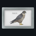 Peregrine falcon bird cartoon illustration  belt buckle<br><div class="desc">Peregrine falcon bird cartoon illustration</div>