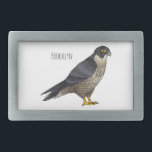 Peregrine falcon bird cartoon illustration  belt buckle<br><div class="desc">Peregrine falcon bird cartoon illustration</div>